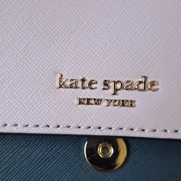 NEW Kate Spade Cameron Lavender /Navy and White Bag /Crossbody  EC - Picture 16 of 16